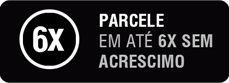 Parcele em até 6 vezes no cartão sem acrescimo