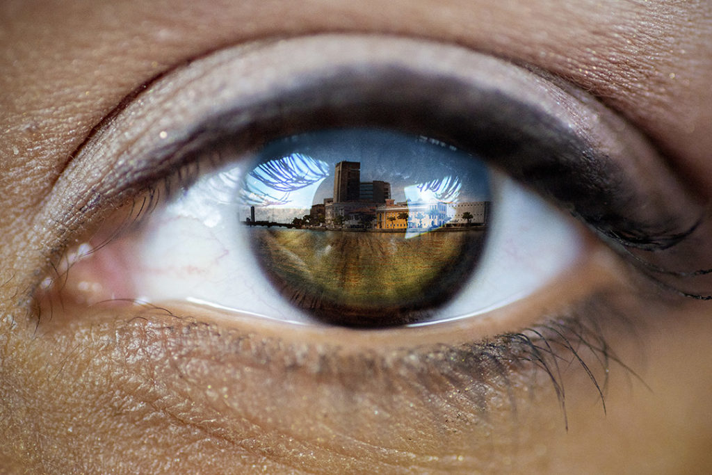 closeup shot of a beautiful brown eye