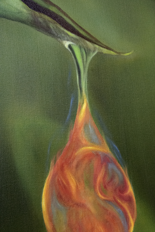 gota de fogo pintura em Óleo sobre tela 50x60 cm