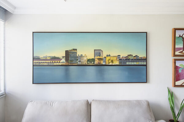 marco zero paisagem pintura em Óleo sobre tela 180x80cm emoldurado