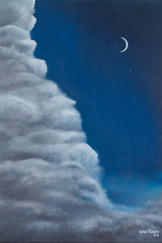 Tempestade – Pintura Painel – Óleo sobre Tela – 33x46cm - Surreal - Surrealismo