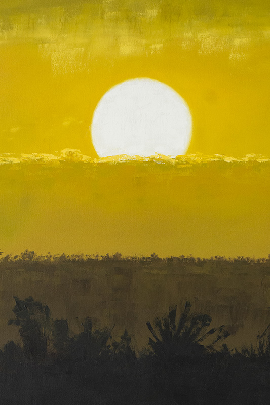 pôr do sol pintura quadro Óleo sobre tela 60x70cm