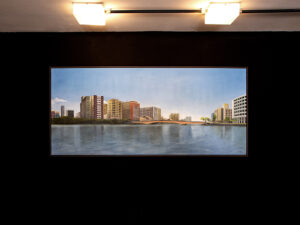 recife de sempre paisagem pintura em Óleo sobre tela 180x80cm emoldurado