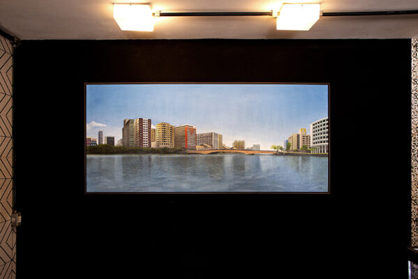 recife de sempre paisagem pintura em Óleo sobre tela 180x80cm emoldurado