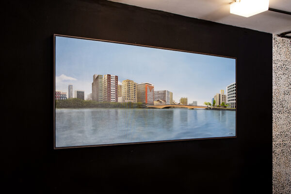 recife de sempre paisagem pintura em Óleo sobre tela 180x80cm emoldurado