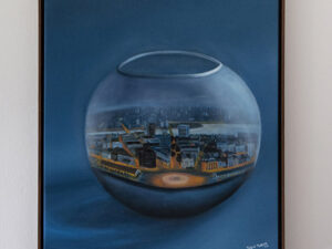 aquário recifense surrealismo pintura em Óleo sobre tela 50x60cm emoldurado