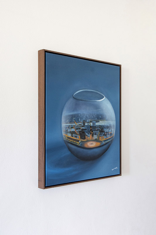 aquário recifense surrealismo pintura em Óleo sobre tela 50x60cm emoldurado