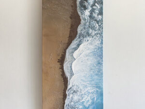 beach surrealismo pintura em acrílica sobre tela 100x50cm