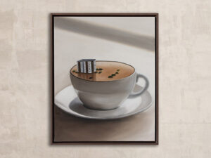 capuccino cheio pintura em Óleo sobre tela 50x40cm