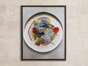 quitutes empratados pintura em Óleo sobre tela 50x40cm