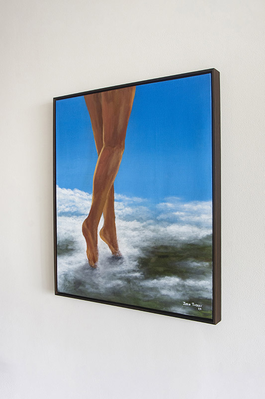 sob as núvens pintura em acrílica sobre tela 70x60cm