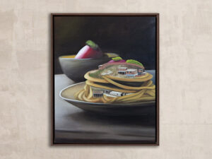 talude de espaguete pintura em Óleo sobre tela 50x40cm