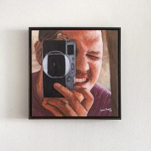 retrato de filipe ramos em acrílica sobre tela ivan torres